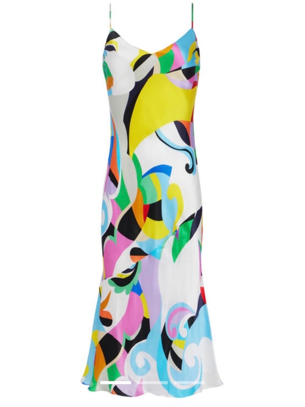 L'AGENCE Multicolor Abstract Slip Maxi Dress - Picture 2 of 6